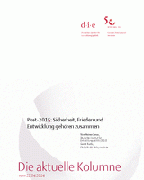 Post-2015: Sicherheit, Frieden und Entwicklung gehören zusammen