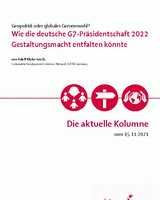 Wie die deutsche G7-Präsidentschaft 2022 Gestaltungsmacht entfalten könnte