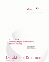 Gebt den Bürgern eine hörbarere Stimme in der EZ