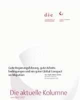 Gute Regierungsführung, gute Arbeitsbedingungen und ein guter Global Compact on Migration
