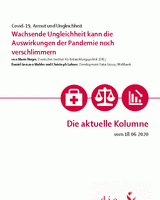 Wachsende Ungleichheit kann die Auswirkungen der Pandemie noch verschlimmern