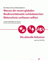 Warum die neuen globalen Biodiversitätsziele rechtebasierten Naturschutz umfassen sollten
