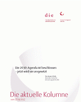 Die 2030-Agenda ist beschlossen - jetzt wird sie umgesetzt
