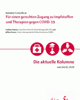 Für einen gerechten Zugang zu Impfstoffen und Therapien gegen COVID-19