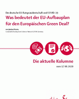 Was bedeutet der EU-Aufbauplan für den Europäischen Green Deal?