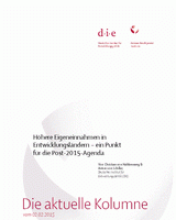 Höhere Eigeneinnahmen in Entwicklungsländern – ein Punkt für die Post-2015-Agenda