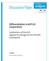 Differentiation in ACP-EU cooperation: implications of the EU's agenda for change for the 11th EDF and beyond