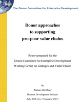 Donor approaches to supporting pro-poor value chains