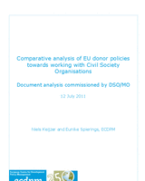 Comparative analysis of EU donor policies towards working with civil society organisations