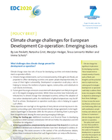 Climate change challenges for european development co-operation: emerging issues