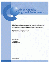 A balanced approach to monitoring and evaluating capacity and performance: a proposal for a framework