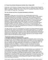 The role of Europe and China in the global development architecure