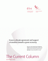 Ensure a climate agreement and support a transition towards a green economy