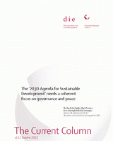 The 2030 Agenda for Sustainable Development needs a coherent focus on governance and peace