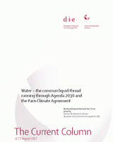 Water – the “blue” thread running through the 2030 Agenda and the Paris Climate Agreement