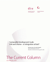 Sustainable Development Goals: Pick and choose - or integration at last?