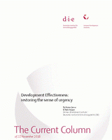 Development Effectiveness: restoring the sense of urgency