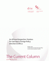 An African Perspective: Pointers for Germany’s Foreign Policy Direction in Africa