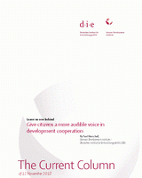 Give citizens a more audible voice in development cooperation