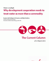 Why development cooperation needs to treat water as more than a commodity