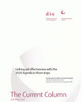 Linking aid effectiveness with the 2030 Agenda: three steps