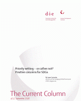 Priority setting – or rather not?  Positive concerns for SDGs