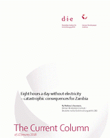 Eight hours a day without electricity – catastrophic consequences for Zambia