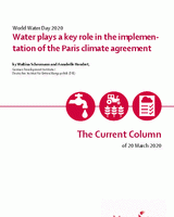 Water plays a key role in the implementation of the Paris climate agreement