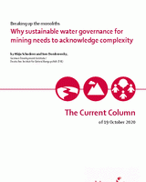 Why sustainable water governance for mining needs to acknowledge complexity