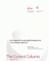 2030 agenda for sustainable development – how relevant will it be?