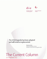 The 2030 Agenda has been adopted and will now be implemented