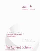 Paradigm shifts in public procurement