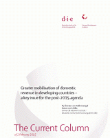Greater mobilisation of domestic revenue in developing countries – a key issue for the post-2015 agenda