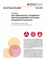 Kein Widerspruch: Europäische Entwicklungspolitik und Geopolitik gehören zusammen