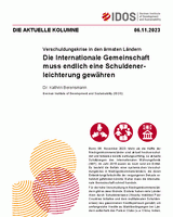Die Internationale Gemeinschaft muss endlich eine Schuldenerleichterung gewähren