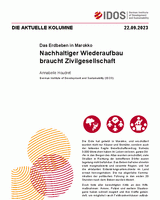 Nachhaltiger Wiederaufbau braucht Zivilgesellschaft