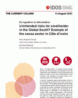 Unintended risks for smallholder in the Global South? Example of the cocoa sector in Côte d’Ivoire