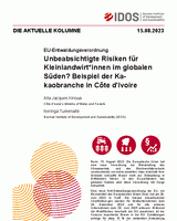 Unbeabsichtigte Risiken für Kleinlandwirt*innen im globalen Süden? Beispiel der Kakaobranche in Côte d'Ivoire