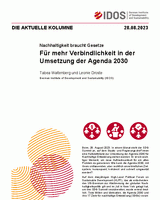 Für mehr Verbindlichkeit in der Umsetzung der Agenda 2030