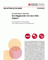 Ein Wegbereiter für den SDG-Gipfel?