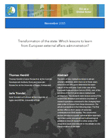 Transformation of the state: which lessons to learn from a common European external affairs administration?