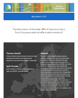 Transformation of the state: which lessons to learn from a common European external affairs administration? Transformation of the state: which lessons to learn from a common European external affairs administration?