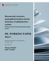 Bureaucratic structure, geographic location and the autonomy of administrative systems