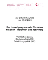 Das Umweltprogramm der Vereinten Nationen - Reformen sind notwendig
