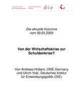 Von der Wirtschaftskrise zur Schuldenkrise?