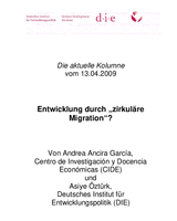 Entwicklung durch „zirkuläre Migration“?