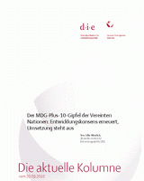 Der MDG-Plus-10-Gipfel der Vereinten Nationen: Entwicklungskonsens erneuert, Umsetzung steht aus