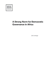 A strong norm for democratic governance in Africa