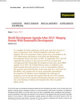 World development agenda after 2015: merging human with sustainable development