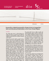 Proposal for a global framework for climate action to engage non-state and subnational stakeholders in the future climate regime